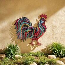 Adorno colgante decorativo de gallo colorido de acrílico 2D - A - Ver 6