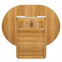 Extendable Dining Table, Kitchen Table, Round Table That Converts To Oval, 118-158 Cm, Seats Up To 6, With Drawers, Dark Brown - Black and Brown - View 8