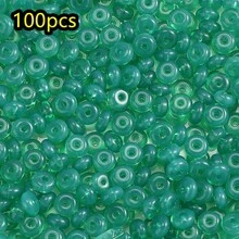 Fashion 6mm Glass Rondelle Beads Cute Mint White UFO Shape Abacus Spacer Beads Jade Like Frosted Discs For DIY Bracelet Necklace Jewelry Making Summer Boho Handcraft Accessories - Abacus Beads - View 12