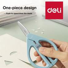 1 Pc Retractable Portable Safety Scissors, Suitable For Handicraft DIY Cutting, Art Paper Cutting, Applicable For School, Home And Office - Single Piece - View 3