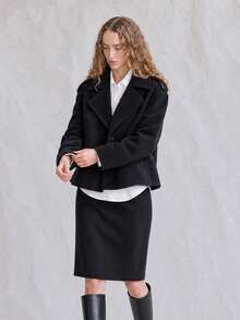 OUTTA BOX Casual Versatile Short Stand Collar Jacket, Autumn/Winter - Black - View 4