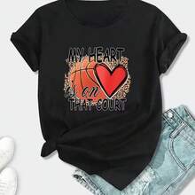 Printed T-Shirt For Men And Women - Black - View 1