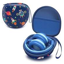 IClever BTH12/ HS19/ BTH26/ JoySpark-T5/ Candy Bila BH03/ EarFun/IMYB/MIDOLA MD-B01/ Noot Products - Auriculares plegables para niños, color azul espacial solo funda - Azul Space Blue - Ver 2