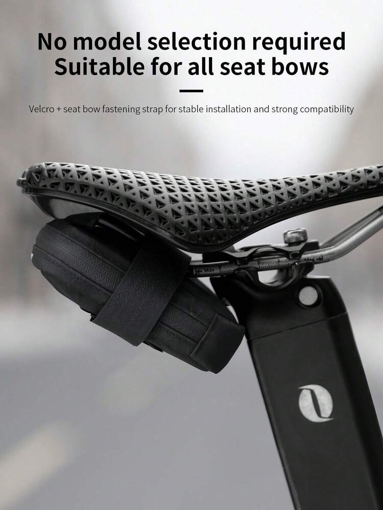 TOSUOD Detachable Bicycle Saddle Bag With Safety Zipper, Lightweight Anti-Slip Cycling Rear Seat Storage Pouch, Suitable For Mountain Bike, Road Bike And Folding Bike - Multicolor - View 7