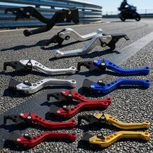 1套2件裝 6段CNC改裝多段可調式煞車與離合器手把，適用於摩托車、電動單車、自行車煞車/離合器改裝配件，兼容 Tank 200 EFI 踏板車、Vitacci TANK 200 及 Nmax 機型 - A - 查看 2