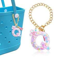 Llaveros de letras para bolsa Bogg, accesorios decorativos de lentejuelas de estrella rosa para bolsa - Preguntas y - Ver 1