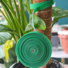 Ataduras reutilizables para plantas de jardín, correas de sujeción, bandas de soporte, lazos de gancho y bucle - Cintas de entrenamiento ajustables y duraderas para interiores/exteriores para tomates y otras plantas, diseño verde grueso, opción de regalo creativa y accesorio de jardinería interior | Correas verdes gruesas | Cintas de jardinería duraderas - 1 rollo, 1 metro, utilizable - Ver 9