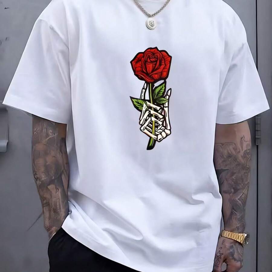 Printed T-Shirt For Men And Women - White - View 1