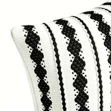 1pc Cotton Geometric Diamond Pattern Pillow Cover (Suitable For Decorating Room, Living Room, Beach, Car, Party, Christmas, Daily Use) - Black - View 8