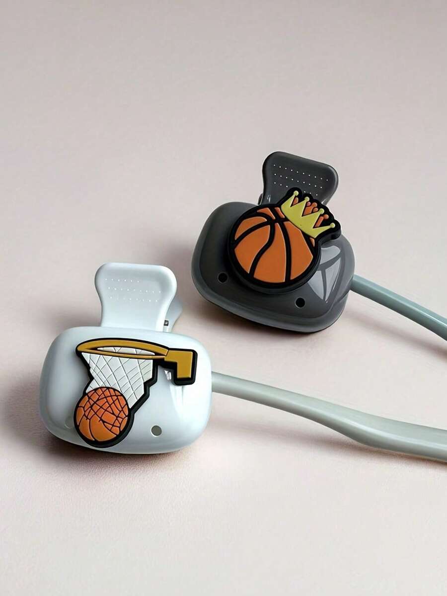 Basketball-Themed Toothbrush Cover, Travel Toothbrush Holder, Portable Toothbrush Head Protector Clip, Toothbrush Storage Clip, Toothbrush Protective Cover. Portable And Lightweight, The Toothbrush Holder Has Two Small Holes For Drainage. - Multicolor - View 1