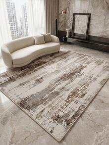 1 Stück moderner abstrakter Teppich, Teppich mit mehrfarbigem Streifenmuster, weich anzufassender kurzer Flor zeitgenössischer Bodenbelag, geeignet für Schlafzimmer, Esszimmer, Büro, Heimdekoration und Fußmatte, einsetzbar für verschiedene Anlässe wie Musikfestivals, Hochzeiten und täglichen Hausgebrauch - Verschiedenfarbig - Übersicht 5