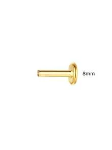 1pc 5mm/6mm/8mm Earring Posts And Backs,925 Sterling Silver Flat Back For Jewelry Making,Hypoallergenic With Heart Earring Backs DIY Making Findings - Gold - View 8