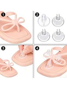 1 Set Of 7 - 2pcs Soft Silicone Pads + 5pcs Silicone Toe Protectors, Self-Adhesive Waterproof Shock-Absorbing Comfortable Insoles, Suitable For Flip Flops, Sandals And Slippers, Protect Small Toes From Friction - A - View 5
