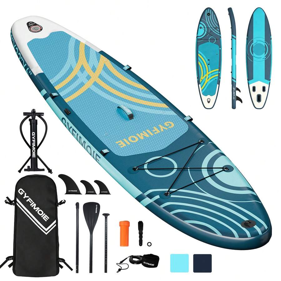 335cm Stand Up Paddle Board With All Accessories Kits, Premium Inflatable SUP Paddleboard With Hand Pump,Backpack,Non-Slip Deck For Adults & Youth Of All Levels - Mint Green - View 1