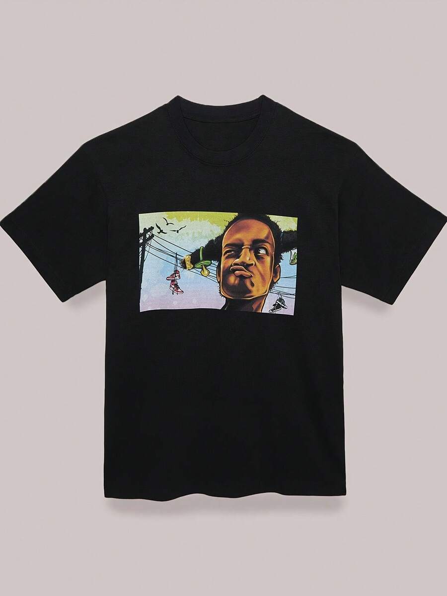 Marlon Waynes Unisex Items Unisex T-Shirt 100% Cotton Soft And Skin-Friendly Basic Casual Wear Suitable For All Seasons Versatile For All Seasons Convenient For Everyday Use The - Black - View 1