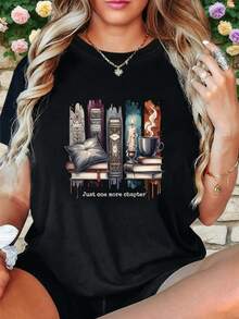 1 Piece - Large Size - Reading Time, Just One More Chapter, Combined With Stacked Books, Pillows, Candles And A Cup Of Hot Tea. Im Design - 黑色 - 查看 2
