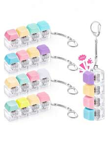 Keyboard Fidget Toy - Clicking Stress Relief Toy For Adults, Portable Sensory Anxiety Relief Keychain - Multicolor - View 1