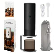 Portable Espresso Coffee Maker, Car Coffee Pot With Heating Function, USB Charging, Capsule, LED Power Display, Easy To Clean, With Stand, Compact Size, Suitable For Travel, Camping, RV, Office And Outdoor Use - Multicolor - View 17