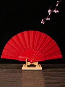 2pcs Minimalist Plastic Folding Hand Fan, Suitable As Accessory For Party, Banquet, Wedding And Other Occasions - Multicolor - View 5