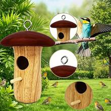 Nhà cho chim ruồi bằng gỗ sồi treo, thích hợp sử dụng ngoài trời. - A-nâu - Xem 5