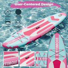 Stand Up Paddle Board With Seat, Inflatable SUP Board With All Accessories Kits 325cm Paddleboard With Hand Pump, Backpack, Non-Slip Deck For Adults & Youth Of All Levels - Hot Pink - View 3