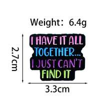 Funny Quote Enamel Pins Set - Motivational & Humor Mixed Style Brooch Collection For Bags - Multicolor - View 7