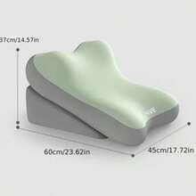The Two-Piece Mattress And Pillow Set Includes A Multi-Functional Seat And Base With A Memory Foam Backrest, Perfect For Reading In Bed And Providing Support For Your Back And Neck. - Black - View 2