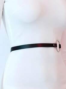 1条黑色PU皮革休闲复古优雅女士腰带，适合日常穿着、工作、约会，可搭配牛仔裤、休闲裤、裙子，适合秋季、冬季、夏季，也适合秋季、校园、万圣节等其他场合。 - 黑色 - 查看 3