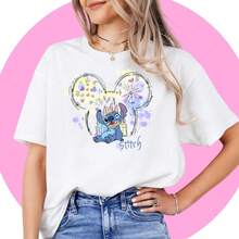 Disney Stitch TShirt | Disney Sweatshirt | Stitch Beach TShirt | Disney Vacation | Lilo And Stitch Clothes -- Disneys Disneyland Paris The Magic Kingdom Disneyesque B6Holiday Gifts Valentine's Day Gifts Earth Day Gifts Oktoberfest Gifts Summer Bank Holiday Gifts - trắng - Xem 1
