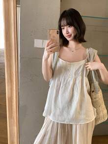 Women Tank Tops & Camis - Off White - View 1