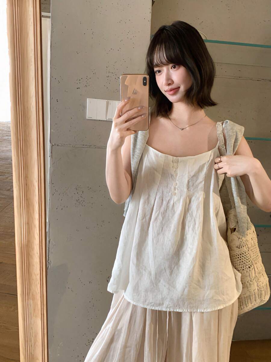 Women Tank Tops & Camis - Off White - View 1