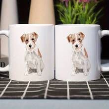 [24-Hour Shipping Within Mexico] Double-Sided Print Mug, 1 Piece, 11oz. Jack Russell Terrier Ceramic Mug - Fun Mug For Dog Lovers, Perfect For Tea/Coffee With A Jack Russell Design. Ideal Gift For Birthdays, Office, Home, And Holidays Such As Thanksgiving, Halloween, Christmas, Valentine's Day, Mother's Day, And Father's Day. | Fun Design | Ceramic Mug - 2 - 查看 3
