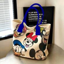 Túi đeo vai Disney Mickey Mouse, Túi tote vải canvas Mickey Minnie, Kiểu công chúa, Túi tote đeo vai hoạt hình dễ thương chất lượng cao, Túi xách tay nhẹ, dung tích lớn, đa năng. Chất liệu vải canvas mềm mại và bền chắc, thoải mái và bền bỉ, phong cách học đường trẻ trung, thời trang, phù hợp cho trường học, đi làm, mua sắm, làm túi đựng laptop, túi xách đi học, đựng văn phòng phẩm, ba lô cho bé gái, túi vải canvas. - Mini bốn màu - Xem 12