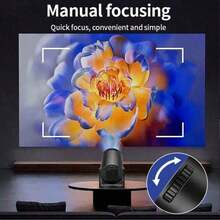 Proyector portátil mini 1080P - Ángulo ajustable flexible de 180° y enfoque rápido instantáneo, compatible con WiFi Bluetooth y espejeo de pantalla inalámbrico - Compatible con dispositivos iOS/Android/Windows, incluye control remoto para cine en casa, campamento al aire libre, Airbnb, teléfonos inteligentes/dispositivos USB - Negro - Ver 11