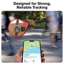 Vena For Apple AirTag Holder And Keyring, AirTag Keychain Holder Waterproof AirTag Case - Black - View 6