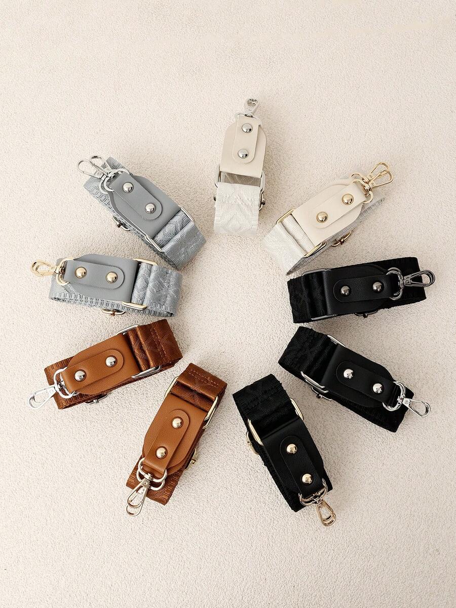 Adjustable Vintage Rhombus Woven Strap, Versatile Decompression Shoulder Strap For Women Bags, Luggage Replacement Accessory - Multicolor - View 1