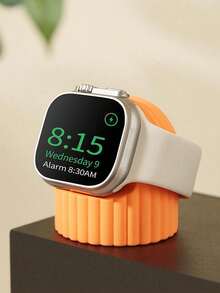 1pc Silicone Charger Stand Compatible With Apple Watch - Multicolor - View 4