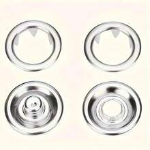200 Stücke/400 Stücke Silber Druckknopf Set mit manueller Zange - Verschiedene Farben, geeignet für Basteln, Kleidung, Hüte und Taschen - Metall Nähzubehör, Stoffverstärkung und Heimnähprojekte - Fünfklauenzange - Übersicht 10