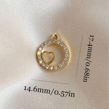 10Pcs/Set Bow & Deer Crystal Charms, DIY Jewelry Accessories For Bracelet/Necklace/Earrings Making, Add Sparkle To Your Handmade Creations - Gold - View 4