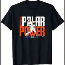 Pete Alonso - Polar Power -  Baseball T-shirt Damtröja, Dam-VM 2026 Supportertröja, Fotbollstryck, Ledig Lös Bomulls-T-shirt med Korta Ärmar, Dam-Mbappe Grafisk T-shirt, grafisk t-shirt, fotbollströja, Tyskland Fotbolls-T-shirt för Damer - Svart - Visa 7