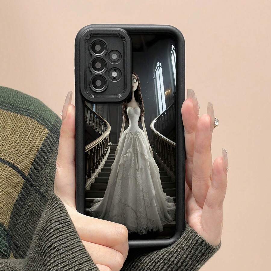 Elegante funda gótica para teléfono, compatible con Samsung, Apple, VIVO, OPPO, , Transsion, , y Honor. Fabricada en TPU, ofrece protección contra golpes y caídas. Un regalo ideal para familiares y amigos. - Negro - Ver 1