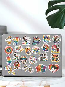 Disney 50張迪士尼米奇創意防水貼紙，適用於水瓶、電腦、平板、筆電、手機、剪貼簿、滑板、吉他、桌面、牆面、冰箱、行李箱、手機殼裝飾貼紙，適合生日禮物、派對禮物、節日禮物等 - 50pcs - 查看 4
