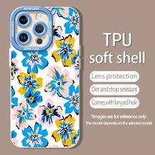 Estampado floral azul, rosa y amarillofunda de teléfono Fundas compatibles con ,Apple,VIVO,OPPO,,, y Honor.Fabricadas en silicona TPU,ofrecen protección contra golpes y caídas.regalos para mamá - Blanco - Ver 5