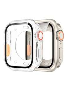 Huastonband 2件裝手錶螢幕保護貼/保護殼，前後蓋，適用於手錶系列 Ultra 3/2/1、S11/S10/S9/S8/S7/S6/S5/S4/SE 2，45mm 41mm 44mm 40mm，S11/S10-42mm，46mm 螢幕保護貼，超強保護殼，手錶 40mm/45mm 前後蓋保護貼，中性手錶配件，適合戶外運動、海灘派對、旅行、教師節、畢業季禮物、度假 - 星光+透明色 - 查看 13