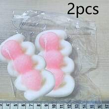 1/2pcs Strawberry Cream Rice Ball Silicone Squeezy Toy, Simulated Silicone DIY Stress Relief Toy, Squeeze Toy, Gift - Squishy Slow Rebound Squeeze Toy - Birthday Gift - Christmas Gift - Party Gift - Best Gift - Birthday Gift Or Party Filler - Travel Portable Stress Relief Toy - Multicolor - View 9