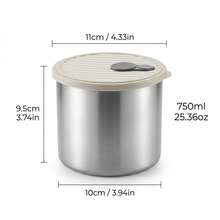 Wadah Makanan Stainless Steel 304, Kotak Penyimpanan Segar yang Dapat Ditumpuk dan Disegel untuk Kulkas, Kotak Penyimpanan Buah, Sayur, dan Daging dengan Tutup, Kotak Pengawetan Makanan Kapasitas Besar, Cocok untuk Penyimpanan dan Pengorganisasian Makanan di Dapur - MultiWarna - View 18