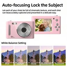 Fotocamera digitale CCD vintage con autofocus, qualità d'immagine 1080P HD, zoom ottico 16x, supporta la registrazione video fluida, dotata di batteria da 700mAh, facile da usare, leggera e portatile, con filtri multipli disponibili, ideale per gli appassionati di viaggi e come regalo per amici e familiari. - Visualizzare 5