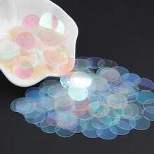 3-30mm Cup Flat Round Loose Sequin Paillettes AB Transparent & Transparent PVC Confetti Large Sequins DIY For Spangles Craft Supplies Jewelry Making Sewing Embroidery Applique - 20 Grams - View 16