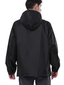CAMEL CROWN Áo mưa chống thấm nước dành cho nam; Áo mưa nhẹ, chắn gió, có mũ trùm đầu, thích hợp cho đạp xe, leo núi, chạy bộ, chơi golf và các hoạt động ngoài trời khác. - Bóng đen ma quái - Xem 5
