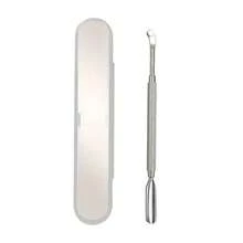 Dual-Ended Cuticle Pusher & Nail Cleaner Tool, Stainless Steel 420, Silver - Silver - View 9